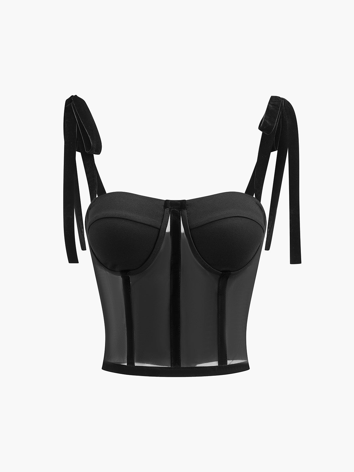 Tied Mesh Crop Top