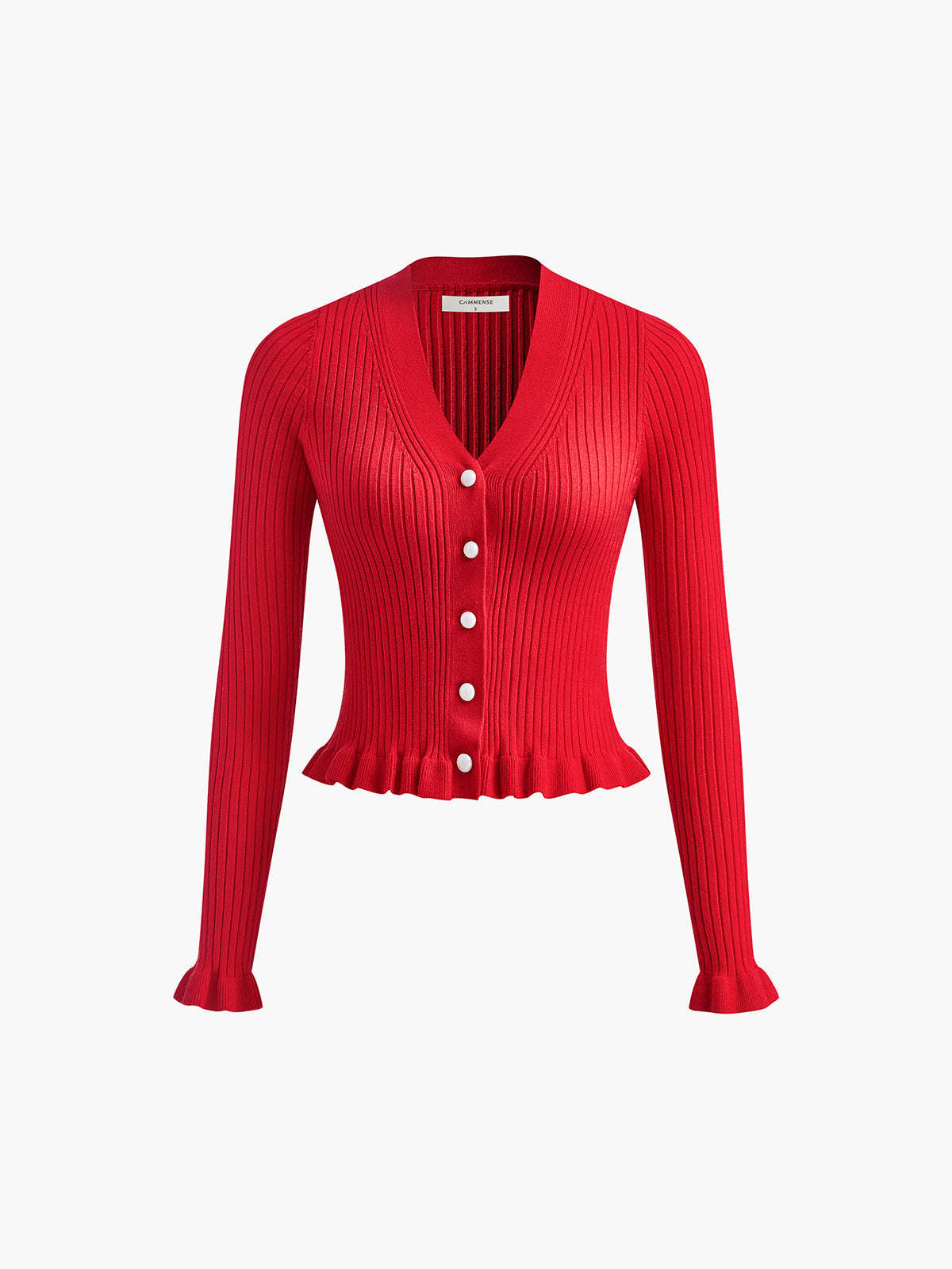 Ruffled Pearl Cardigan