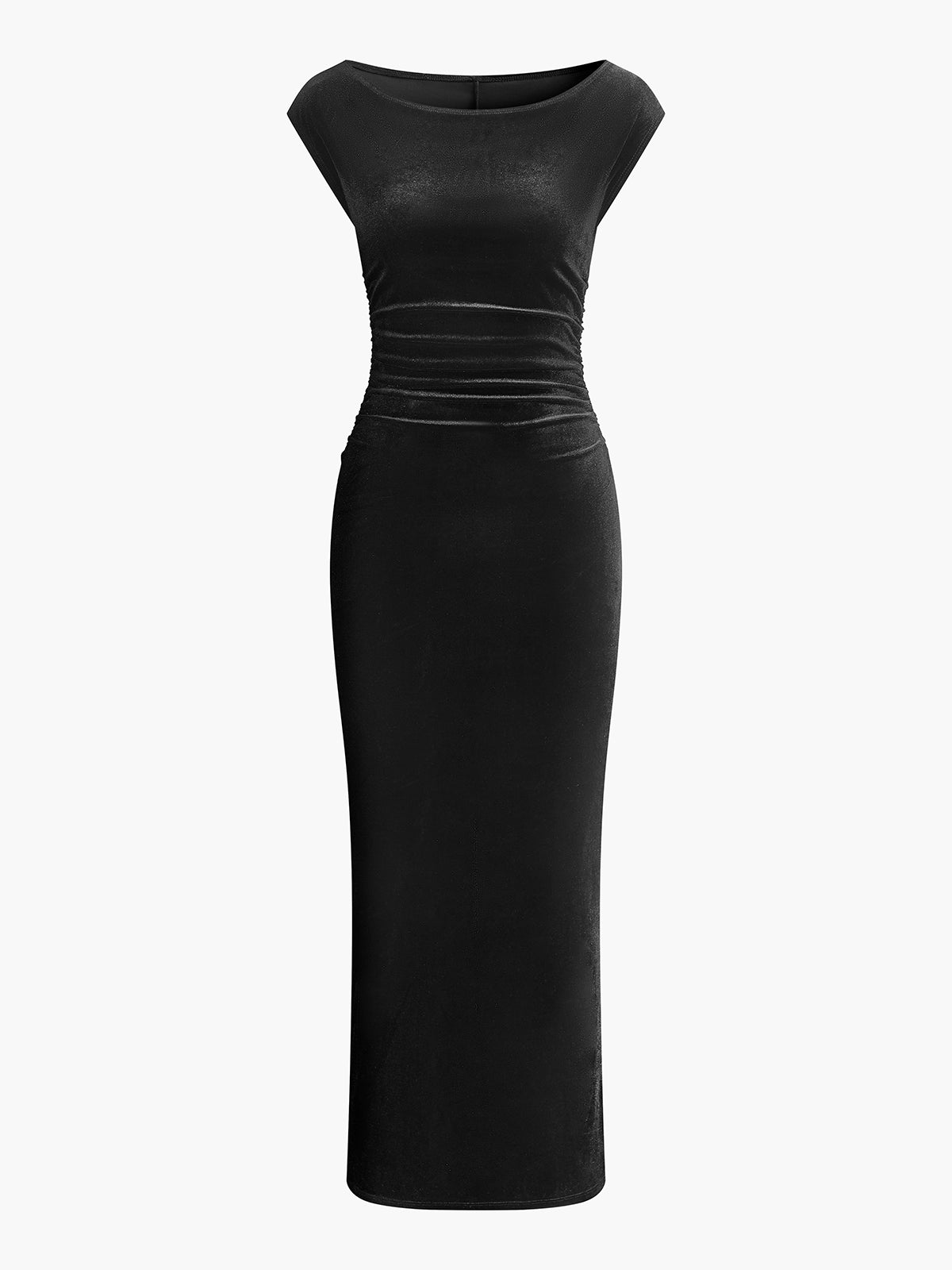 Cap Sleeve Velvet Slim Dress