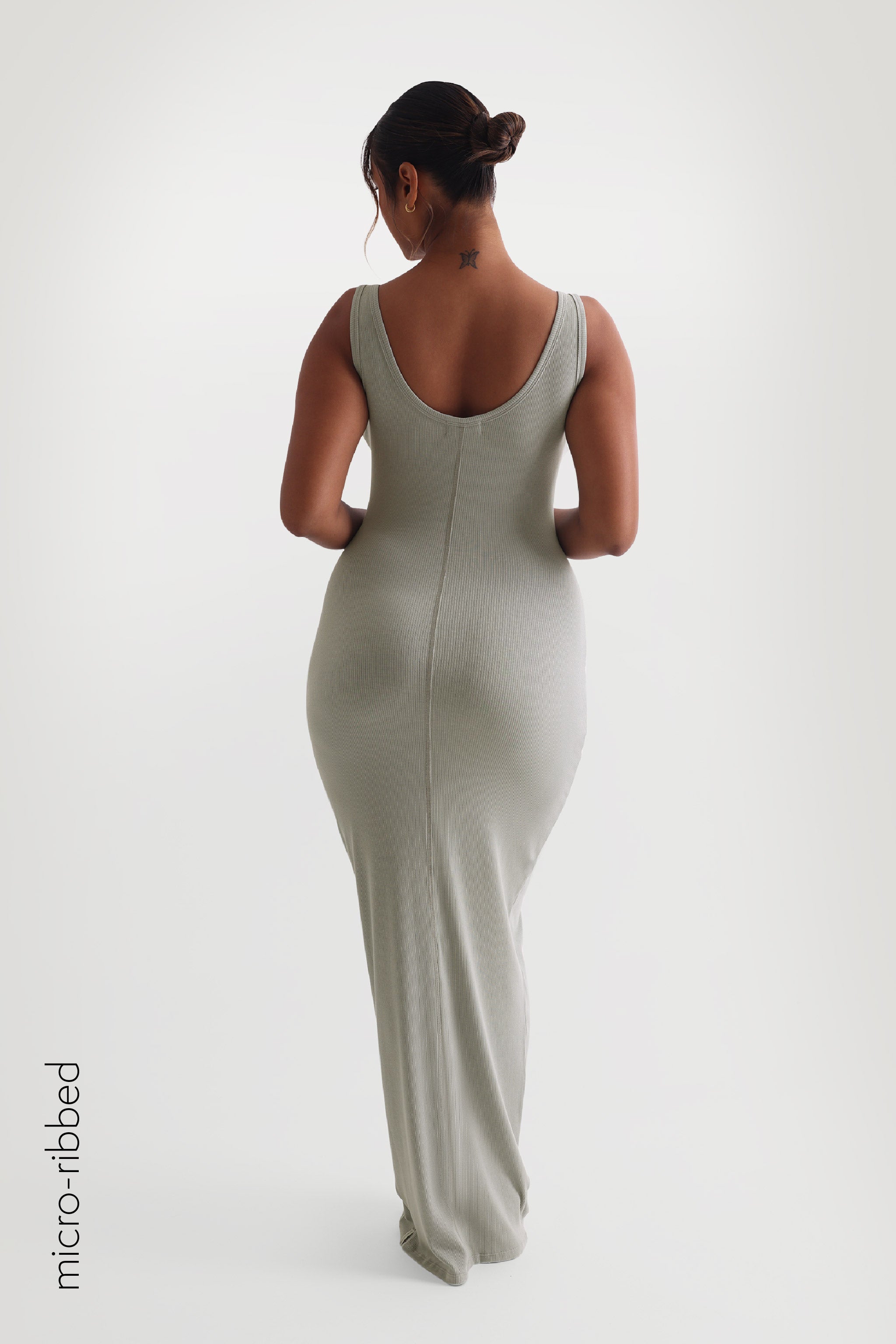 Sage Tank Micro-Ribbed Maxi Dress