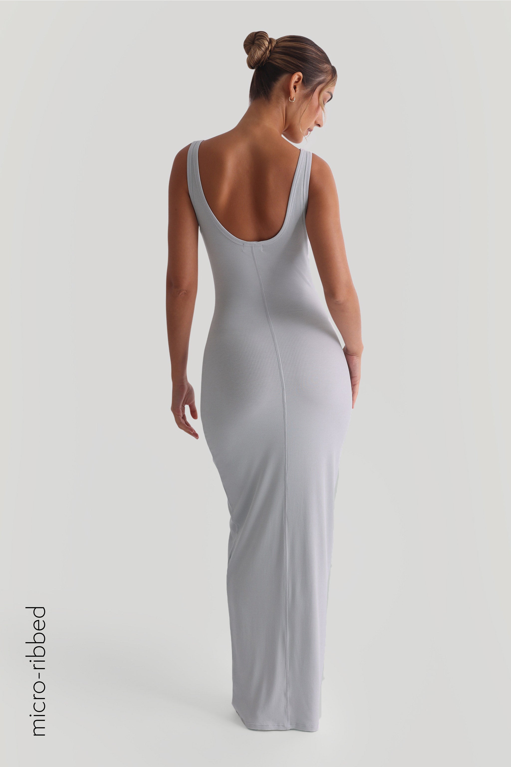 Sky Tank Micro-Ribbed Maxi Dress