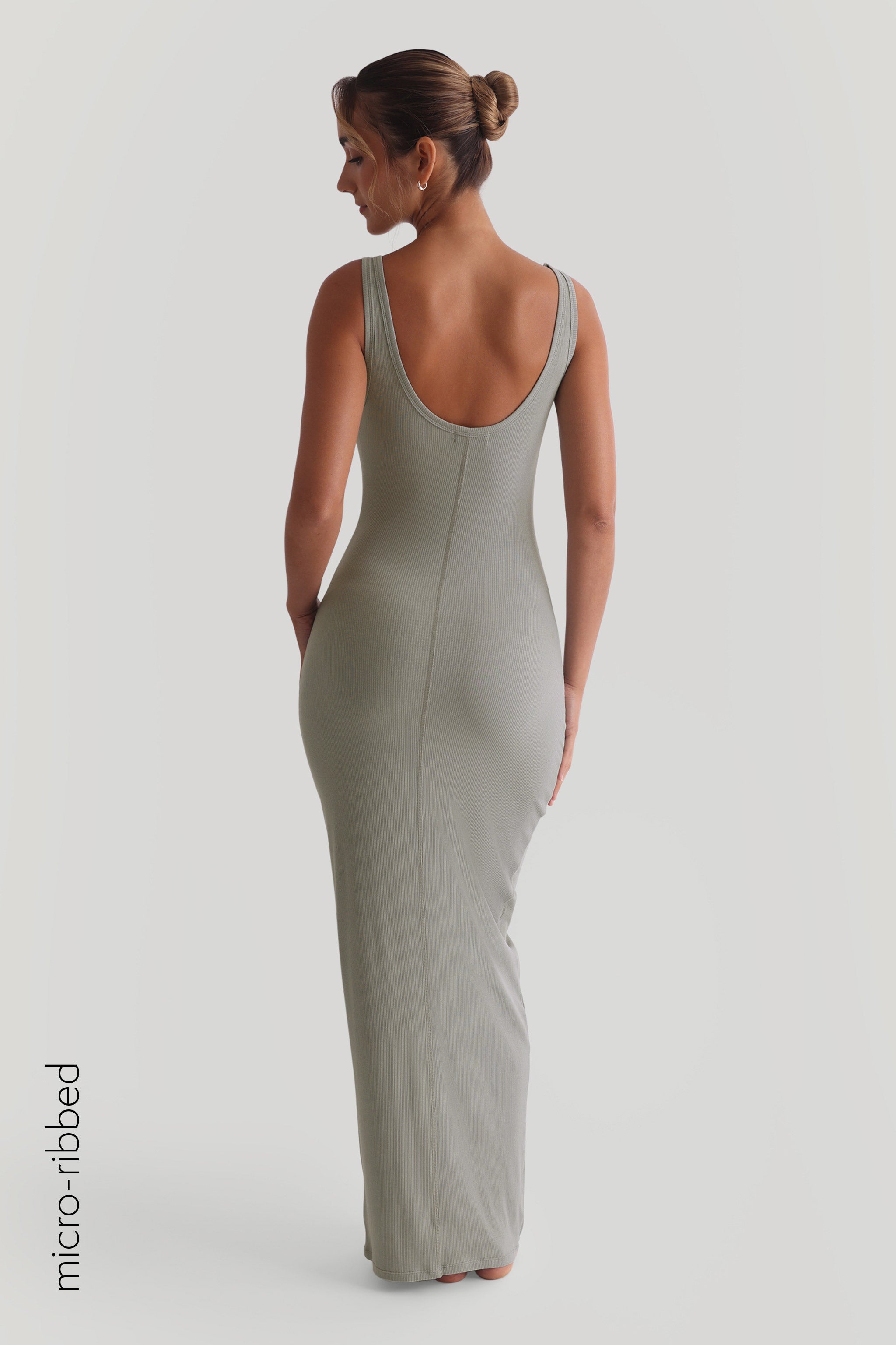 Sage Tank Micro-Ribbed Maxi Dress